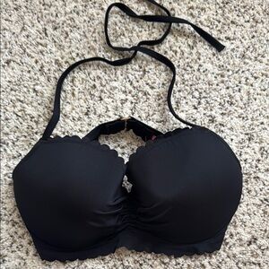 Black Halter Neck Bikini Top